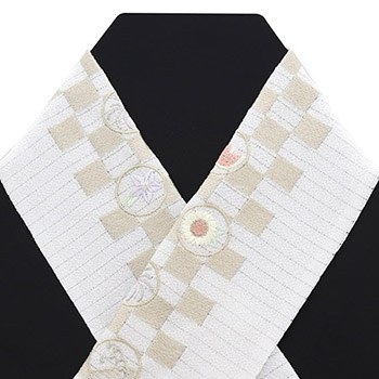 刺繍絽ちりめん半衿（風物詩）【いち利モールオリジナル】