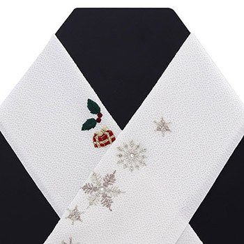 クリスマス刺繍半衿（プレゼント）【いち利モールオリジナル】
