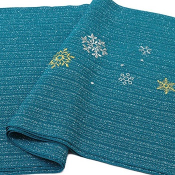 刺繍帯揚（雪の結晶）【いち利モールオリジナル】