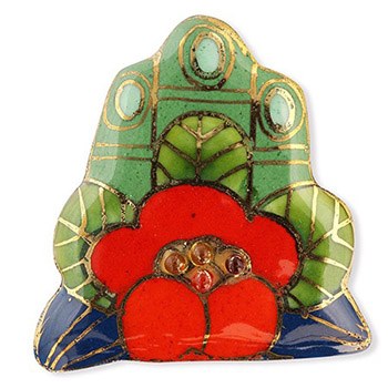 七宝焼帯留（門松）