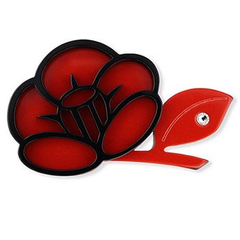 帯留（椿）『花しおり』【大原商店】