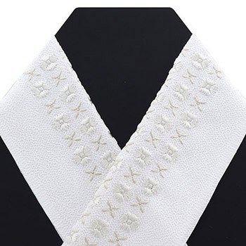 刺繍半衿（なでしこ）【銀座いち利オリジナル】