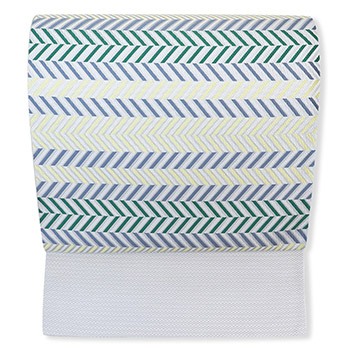 博多紋八寸名古屋帯（笹浪）【協和織工場×いち利モール】