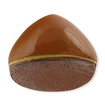 清水焼帯留（栗）【馬籠静】