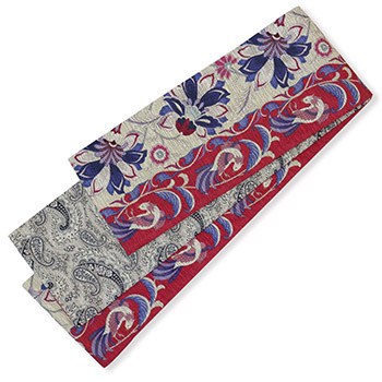 仕立て上がりリバーシブル半巾帯(唐花鳳凰)【召しませ花】