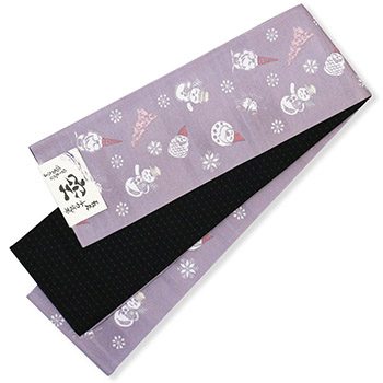 仕立て上がり小袋帯（雪だるま）『空』