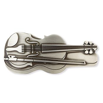 真鍮製帯留（バイオリン）【大原商店】