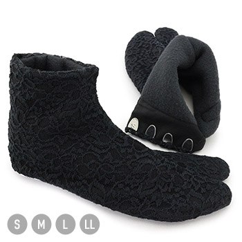 レース足袋(4枚コハゼ/裏地フリース)【美津菱足袋】