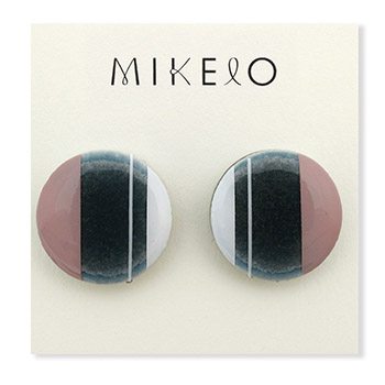 美濃焼ピアス(フレンチクラシカル/丸)【MIKELO】