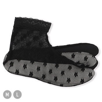 ストレッチレース足袋(小花)【福助】