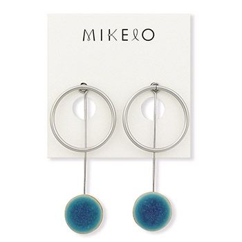 信楽焼ピアス(フープ/サークル)【MIKELO】