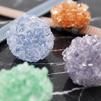 ガラス帯留（クラッシュ）【kao×いち利モール】