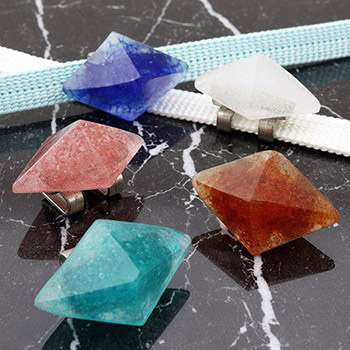 ガラス帯留（ダイヤ）【kao×いち利モール】