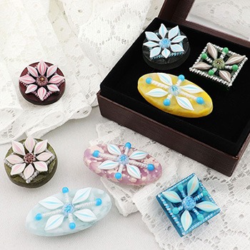 ガラス帯留『ボンボニエール』【工房LOCO×いち利モール】