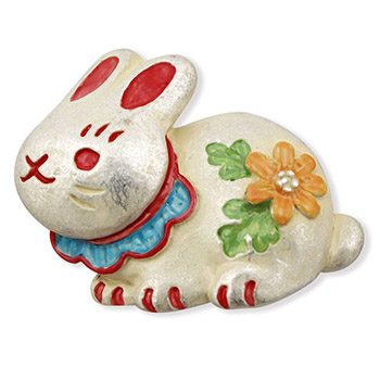 帯留（うさぎ張り子）【数-SUU-】