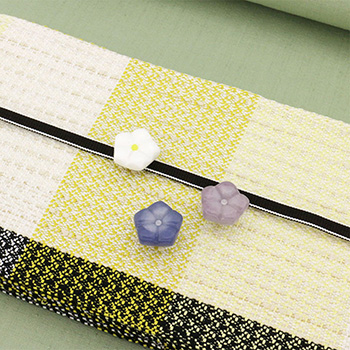 ガラス帯留『秋花』【kao×いち利モール】