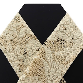 ジャガードレース半衿(花)【いち利モールオリジナル】