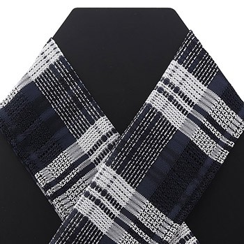 カラミ織半衿（チェック）【いち利モールオリジナル】