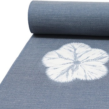 洗える夏長襦袢（絞り風梅花）『紅梅襦袢』【東レ爽竹】