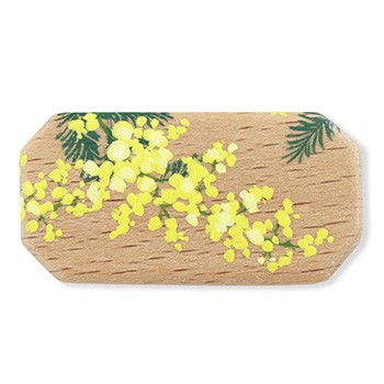 木製帯留（ミモザ）【中邑たまき×いち利モール】