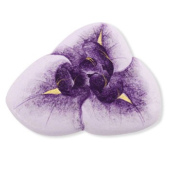 陶製帯留（花菖蒲）【中邑たまき×いち利モール】