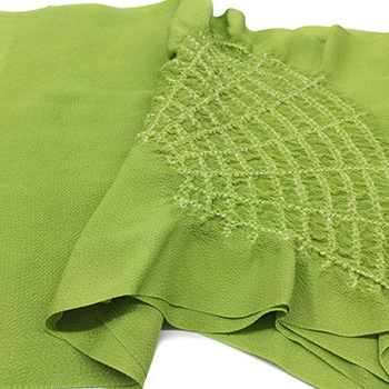 一目絞り帯揚（網目）【加藤萬】