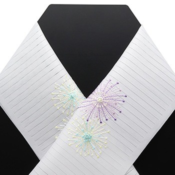 刺繍絽半衿（花火）【いち利モールオリジナル】