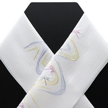 刺繍楊柳半衿（トンボ）【いち利モールオリジナル】