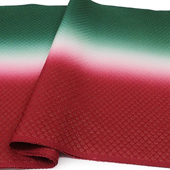 縦ぼかし帯揚（亀甲/銀糸）『kirakira』【銀座いち利オリジナル】