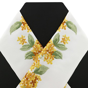 刺繍半衿（アンティークフラワー）【いち利モールオリジナル】