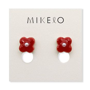 美濃焼ピアス(小花)【MIKELO】