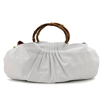 グレーズリネン竹手バッグ【幡-BAN INOUE-】