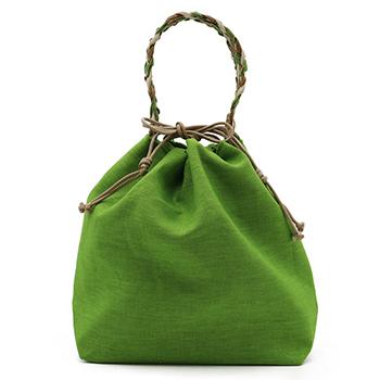 三つ編み巾着バッグ【幡-BANINOUE-】