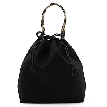 三つ編み巾着バッグ【幡-BAN INOUE-】