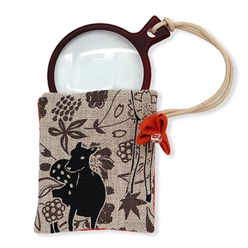 ケース付きルーペ（森の鹿）【幡-BAN INOUE-】