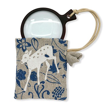 ケース付きルーペ（森の鹿）【幡-BAN INOUE-】