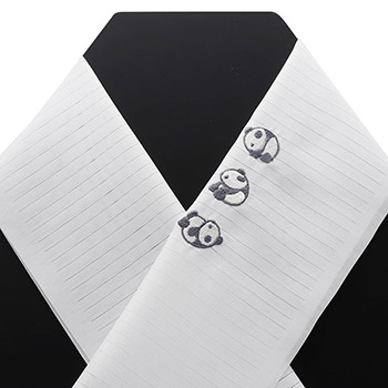 ワンポイント刺繍絽半衿（子パンダ）【いち利モールオリジナル】