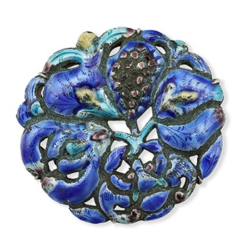 アンティーク帯留（二分紐用/花）