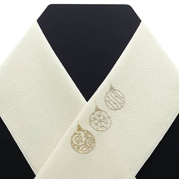 ワンポイント刺繍半衿(クリスマス)【銀座いち利オリジナル】