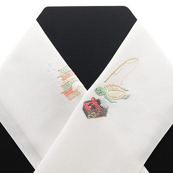 刺繍半衿(浦島太郎)【いち利モールオリジナル】