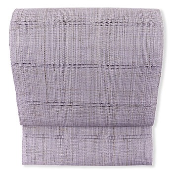 麻八寸名古屋帯（からみ織/ボーダー）