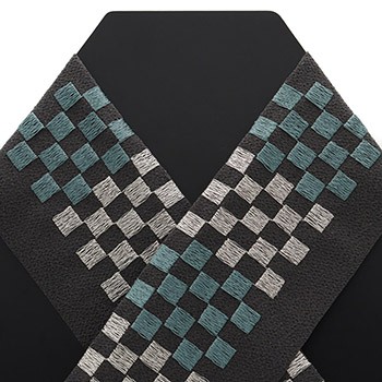 吉祥文様刺繍半衿(市松)【いち利モールオリジナル】