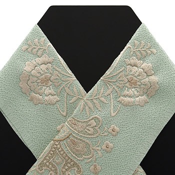 吉祥文様刺繍半衿(花唐草)【いち利モールオリジナル】