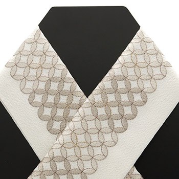 吉祥文様刺繍半衿(七宝)【いち利モールオリジナル】