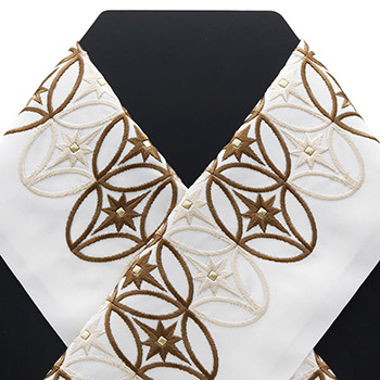 刺繍半衿(スタッズ七宝)【和風館ICHI×いち利モール】