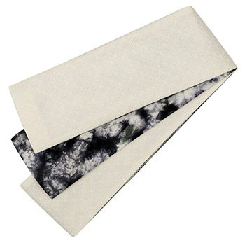 仕立て上がりリバーシブル半巾帯(レース/マーブル)【いち利モールオリジナル】