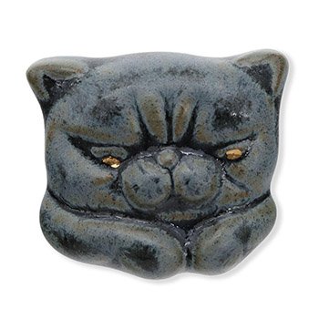 美濃焼帯留（ふてねこ）【七窯社】