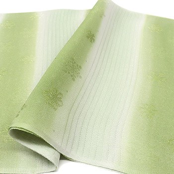 銀通し絽帯揚（雪結晶/段ぼかし）