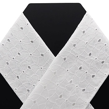 穴あきレース半衿(フラワー)【いち利モールオリジナル】