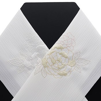 刺繍楊柳半衿(シャクヤク)【いち利モールオリジナル】